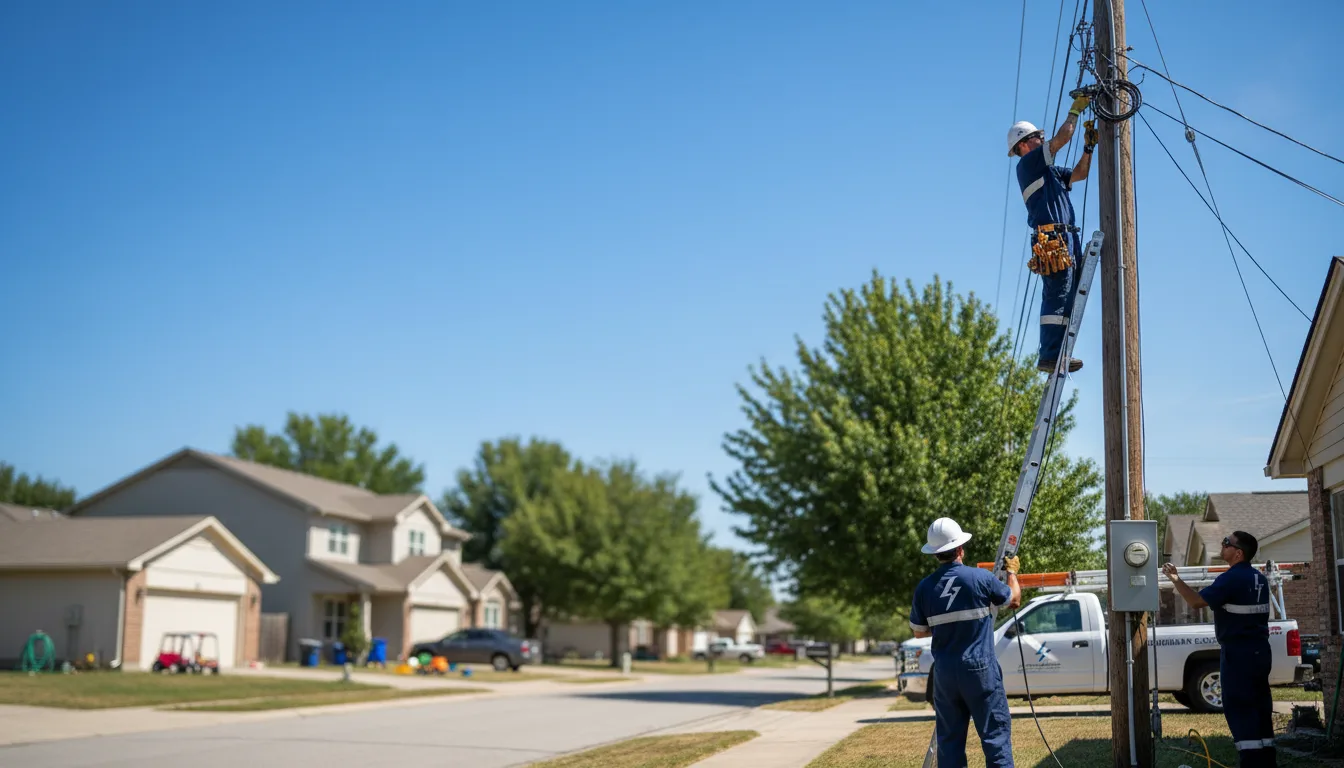 Residential electrician providing installation services in Rye, TX